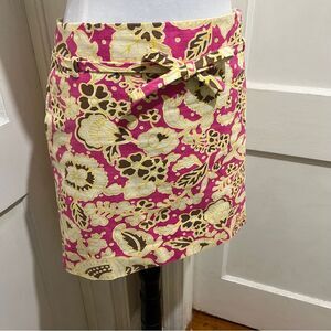 J. Crew Pink and Cream Floral Pencil Skirt hidden pockets!